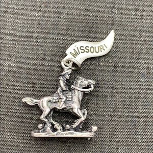 Vintage Missouri Pony Express Sterling Charm